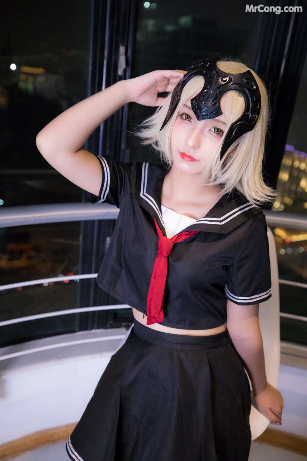 Coser@神楽坂真冬 Vol.013： 学园黑贞 (154 photos)