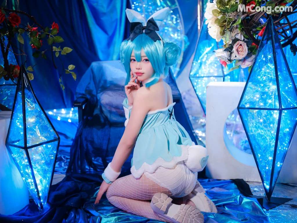 Coser@黏黏团子兔： MIKU初音未来兔女郎 (13 photos)