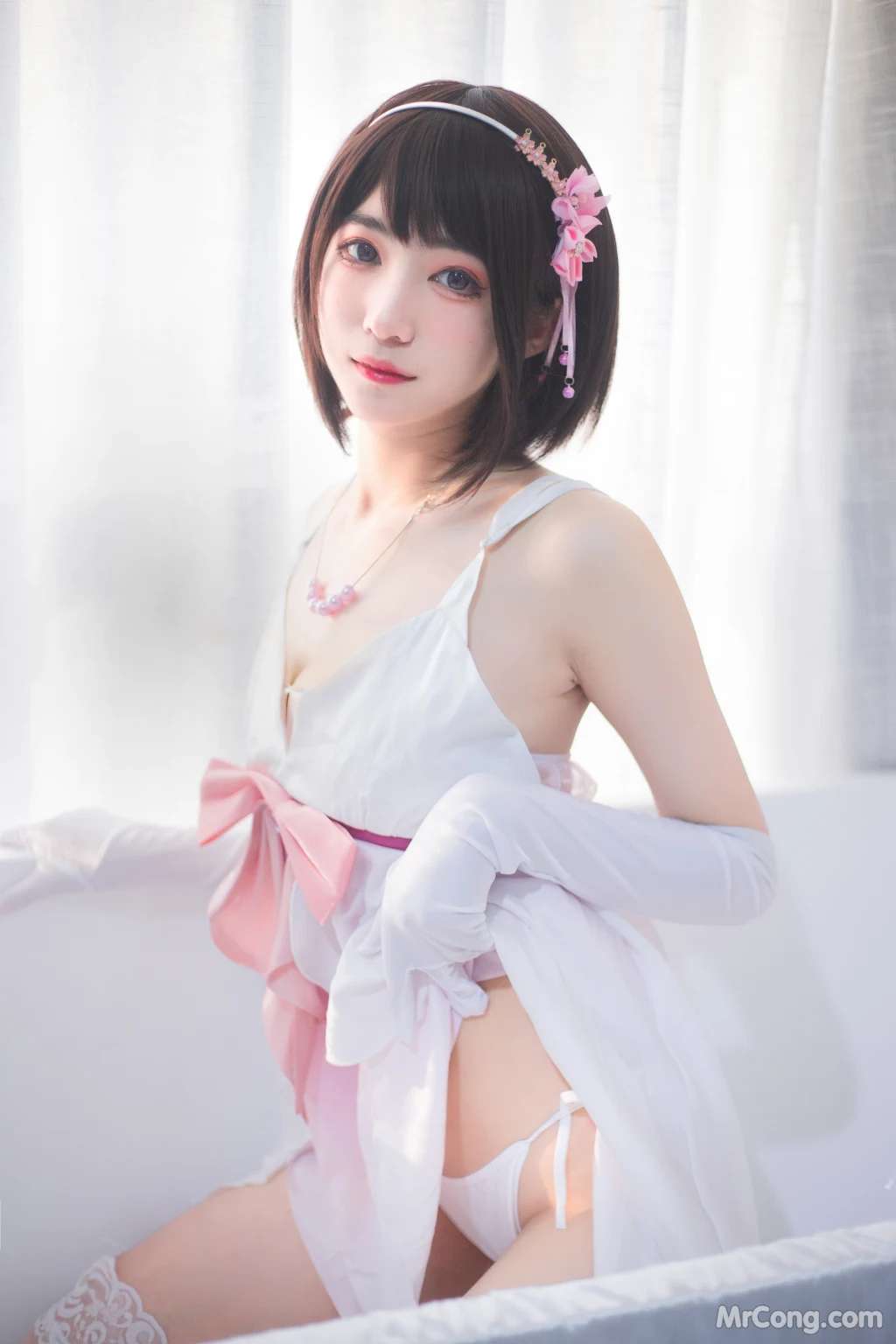 Coser@宫本桜： 加藤惠浴室 (25 photos)
