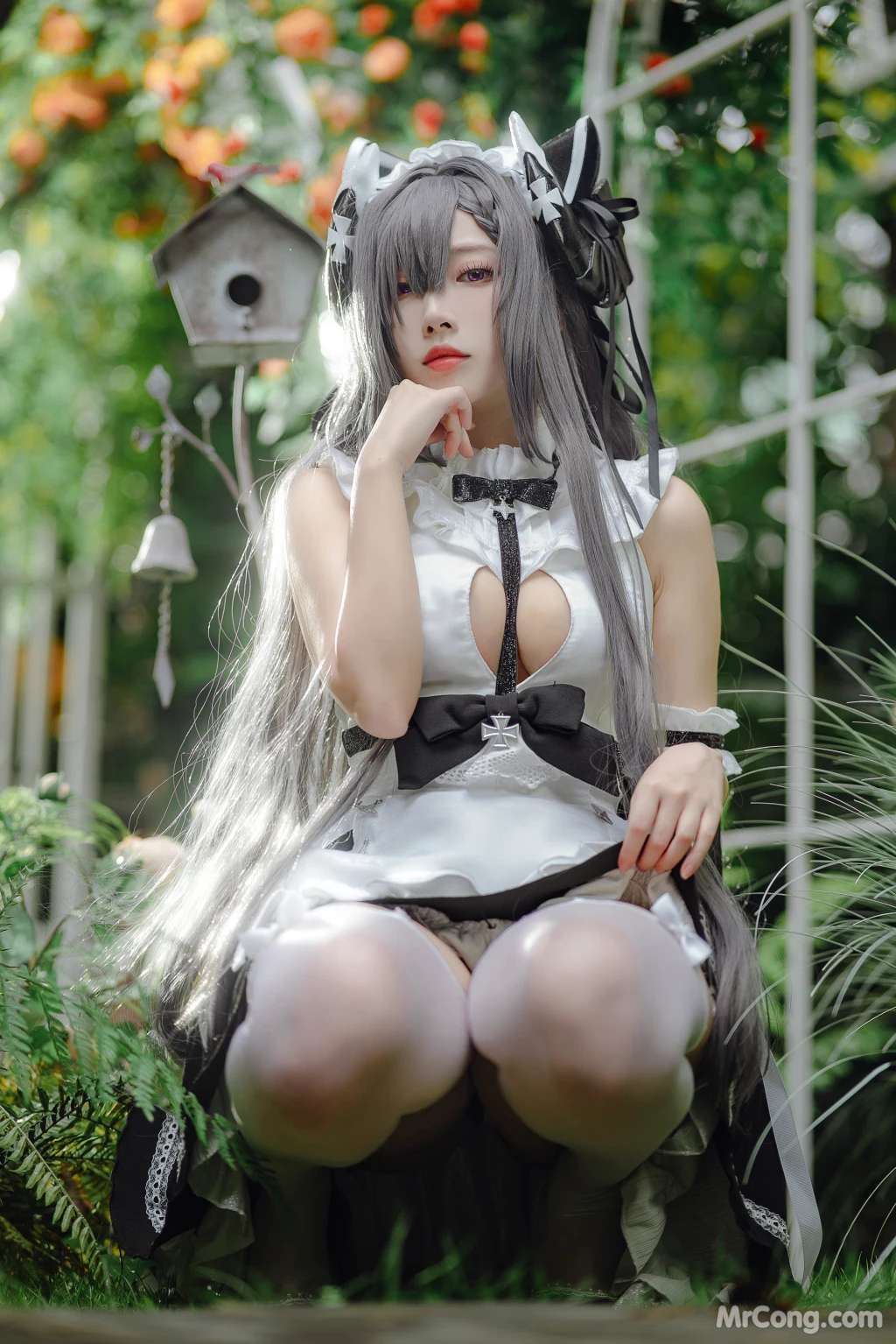 Coser@宫本桜： 奥古斯特 女仆装 (20 photos)