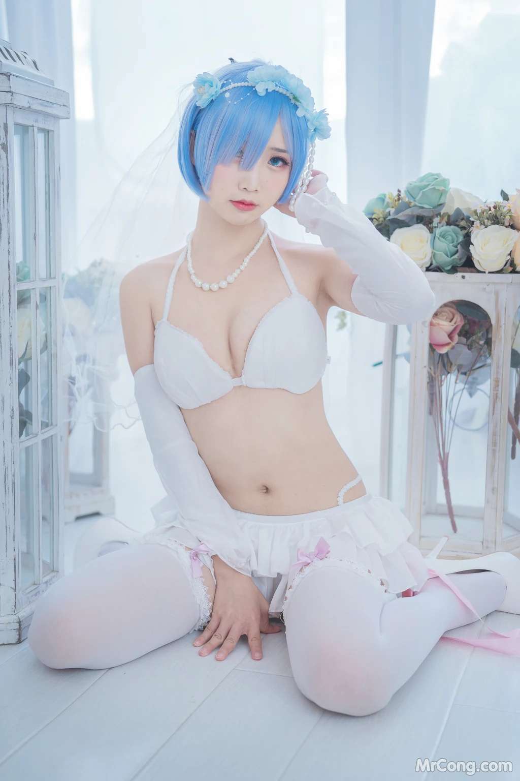 Coser@面饼仙儿 No.044： 花嫁蕾姆 (28 photos)