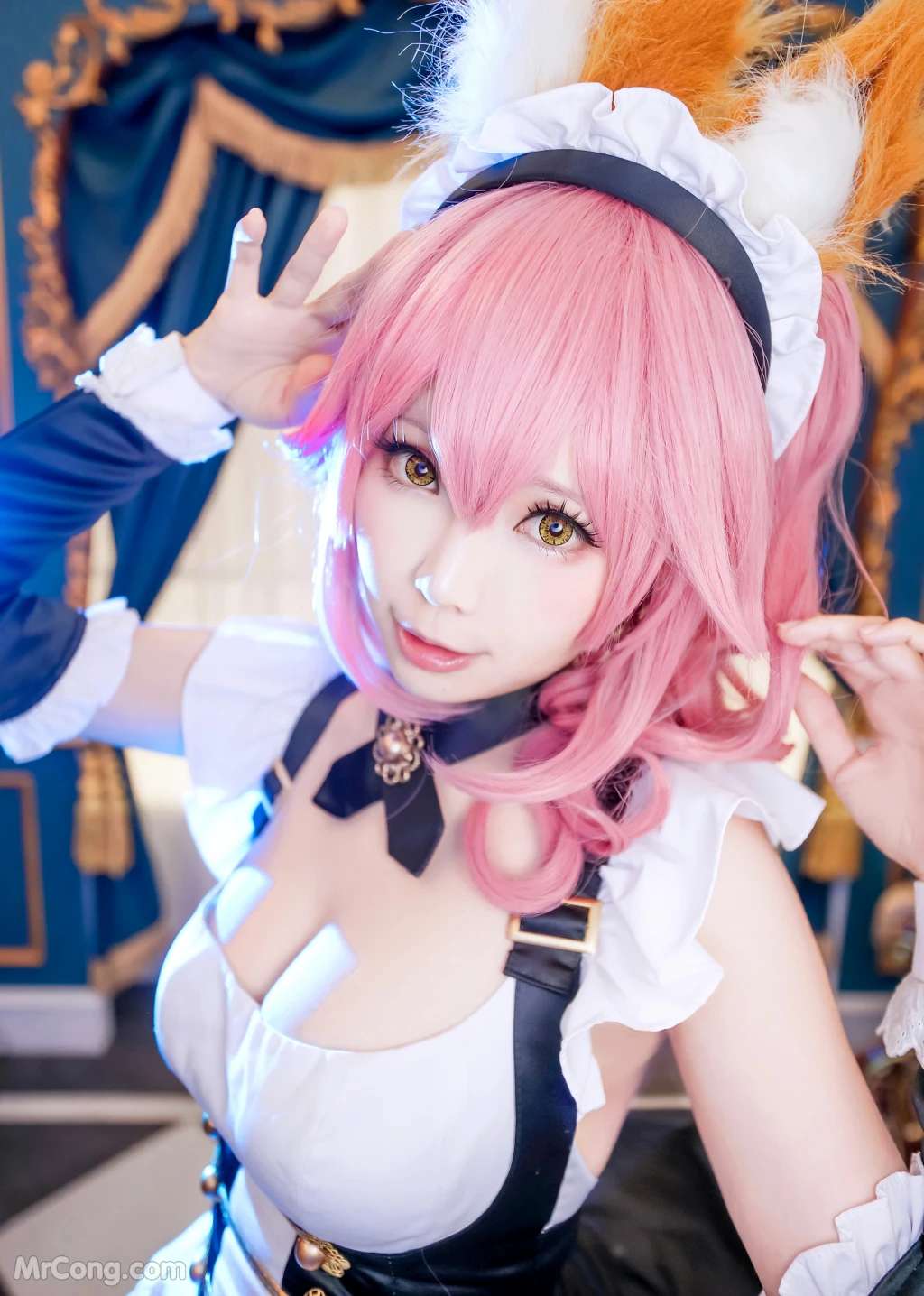 Coser@Ely_eee (ElyEE子)： 玉藻前女仆 (45 photos)