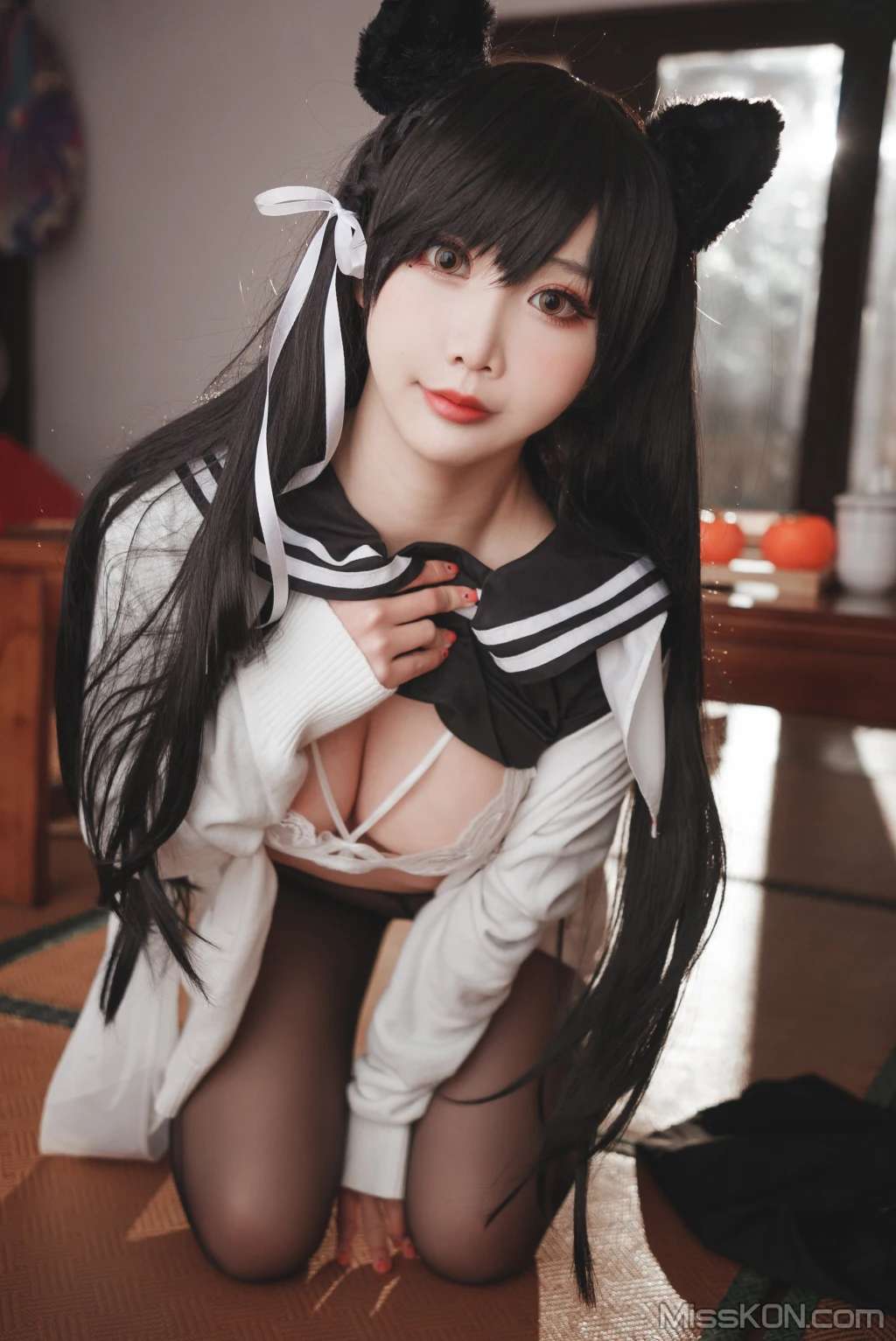 Coser@面饼仙儿 No.104： 爱宕JK2 (47 photos )