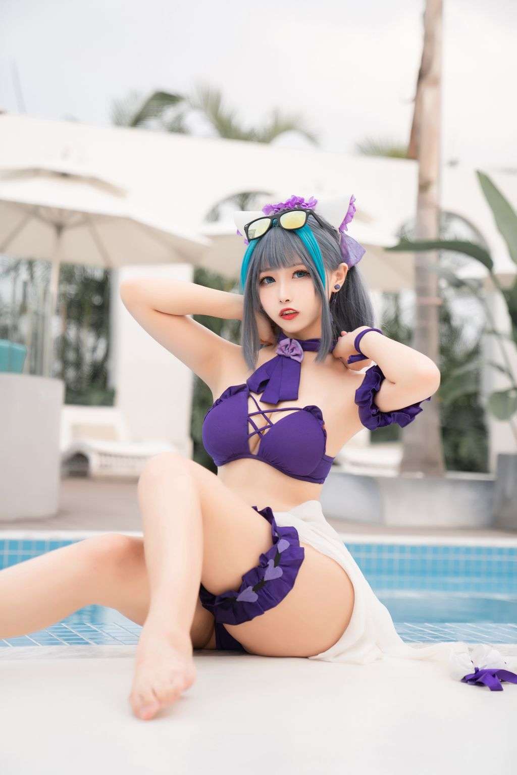 Coser @ Momoko 葵 葵： 柴 郡 水 着 (40 photos)