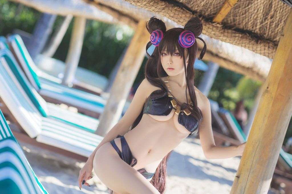 Coser @ 水 淼 Aqua Vol.051： 紫 式 部 水 着 Ver (41 photos)