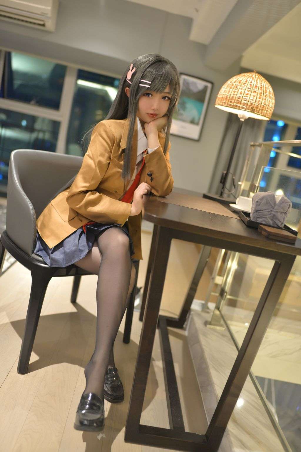 Coser@雪琪SAMA Vol.043： 麻衣制服兔女郎 (58 photos)