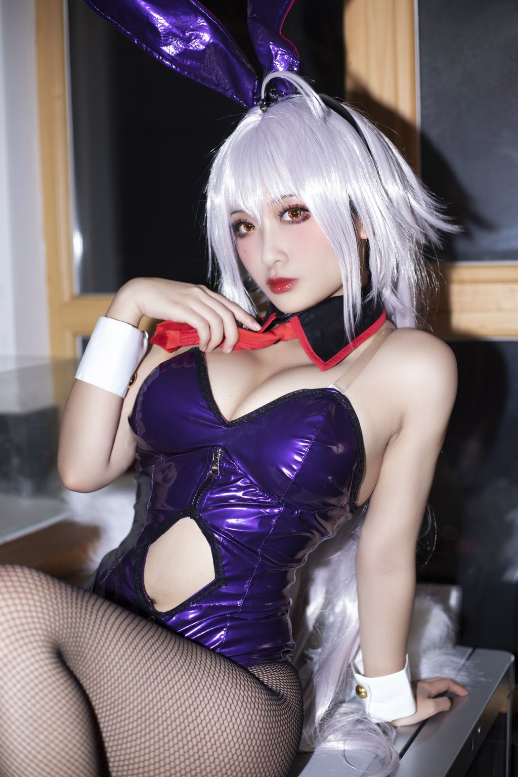 Coser@洛璃LoLiSAMA： FGO黑贞兔子 (42 photos + 1 video)   (