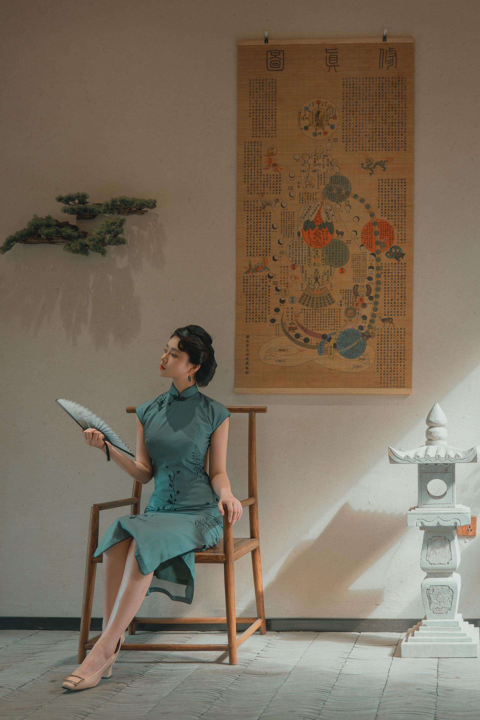 收藏级《色戒》风旗袍黑丝写真（全） Collectionlevel "Lust and Caution" style cheongsam black stockings photo (full)