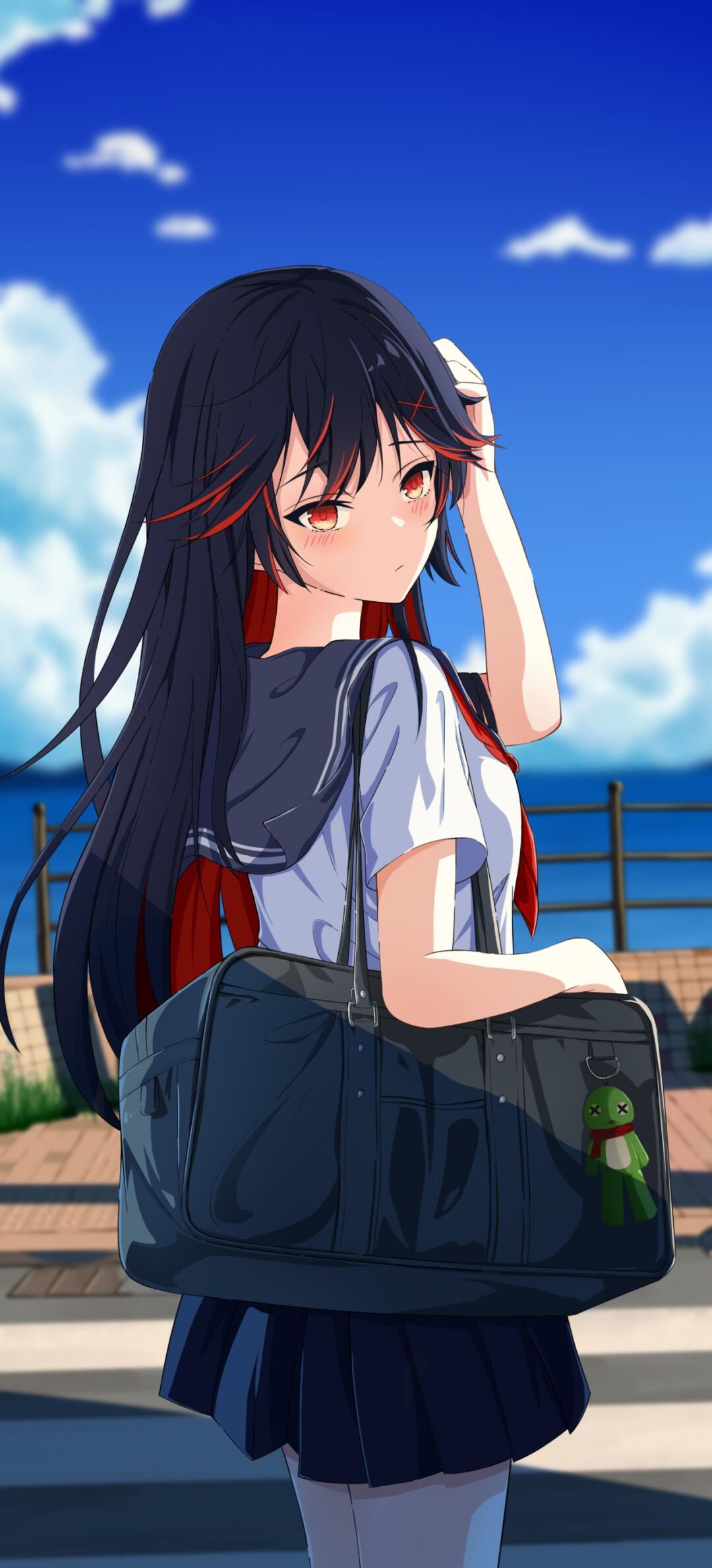 黑发少女的午后秘密：海边邂逅，制服诱惑，少女的悸动与隐藏的渴望 The secr