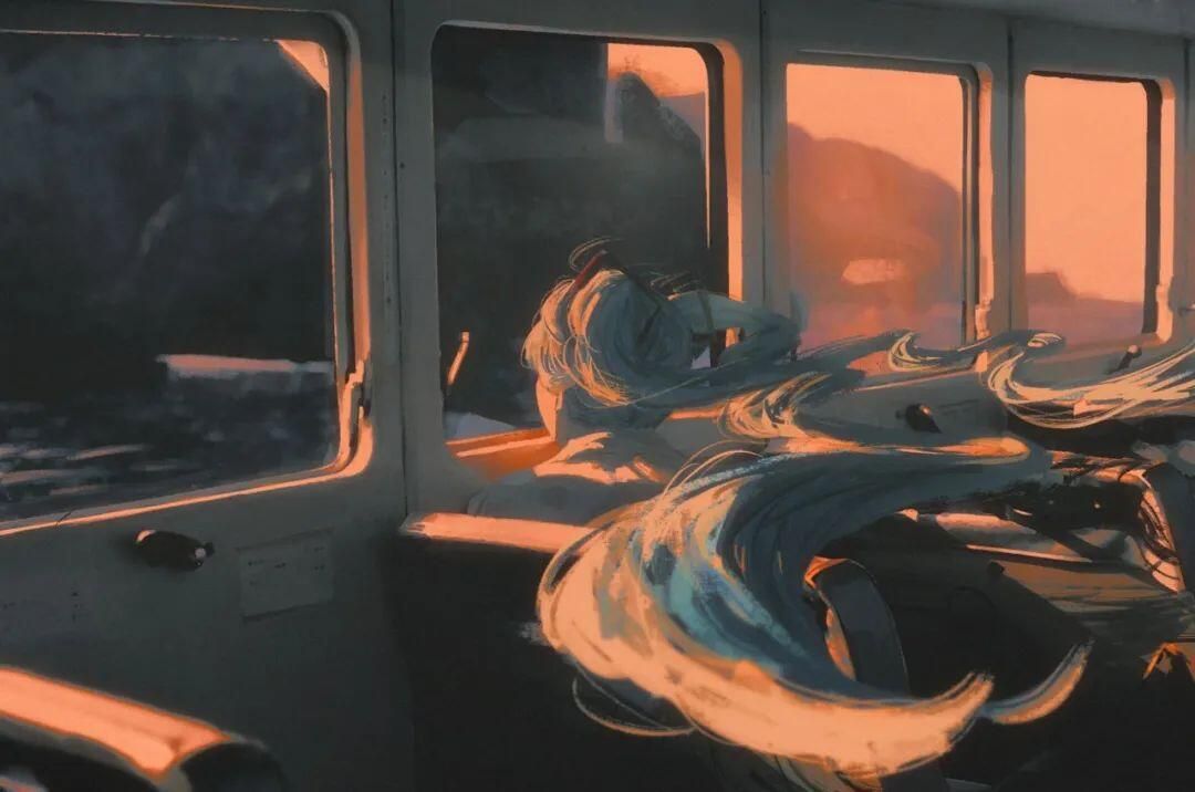 落日余晖下的海风轻语：少女与夕阳的暧昧邂逅，海边旅途的秘密 The whispe