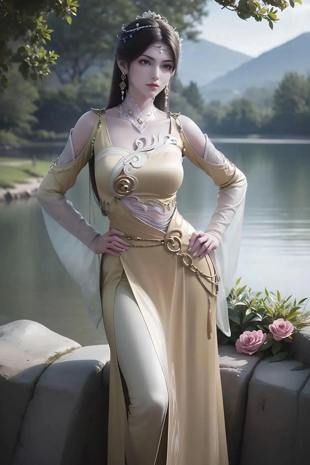 绝世佳人：一袭轻纱，勾勒出她曼妙的身姿，只一眼便让人沉沦