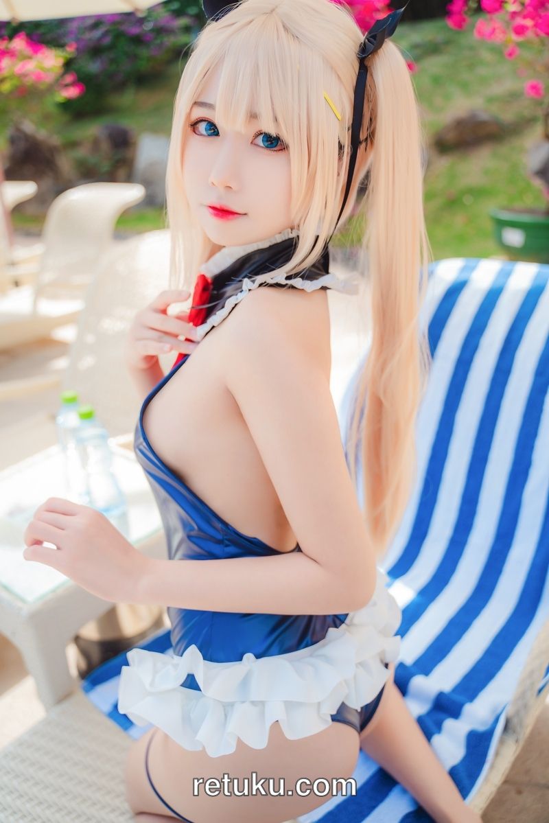 人气动漫博主@猫君君 26  玛丽罗斯体操服 Popular anime blo