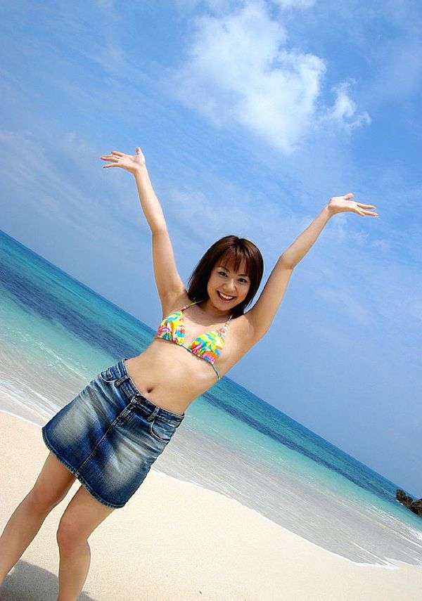 JAV Japanese teen Chikaho Ito models non nude at the beach in a bikini JAV Japanese teen Chikaho Ito models non nude at the beach in a bikini