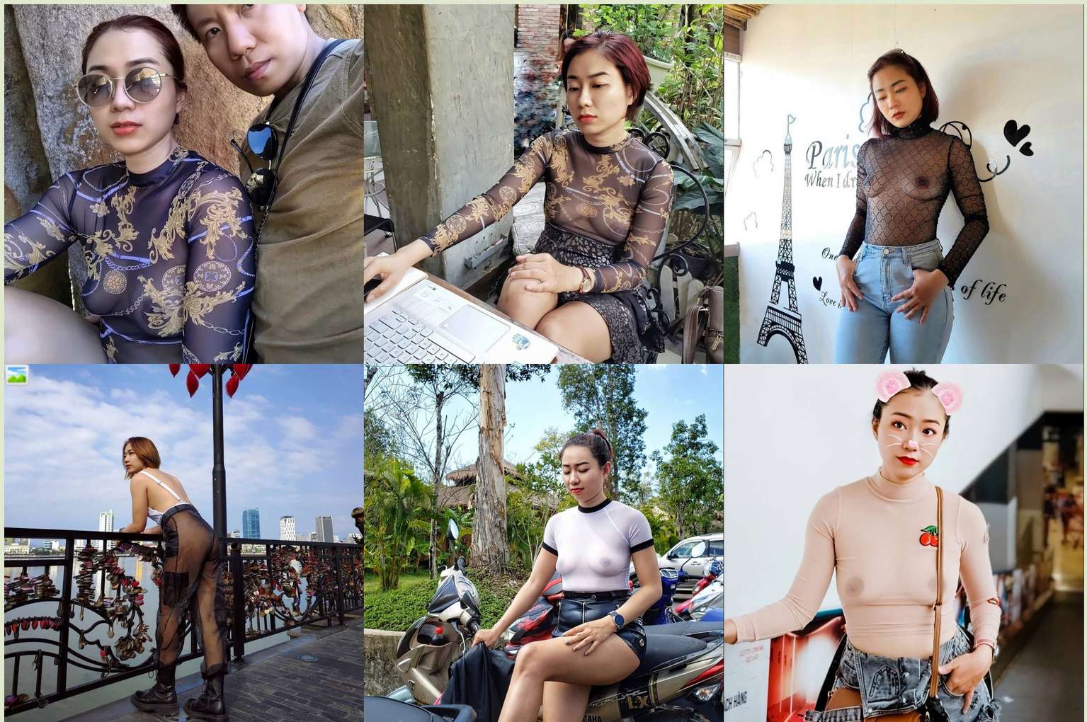 韵味露脸骚妻真空露点外出 Charming hotwife reveals her face and goes out in vacuum