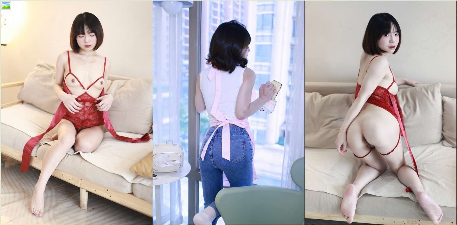 身材娇小美臀美鲍小姐姐，居家性感人妻裸身做家务 A petite lady with a beautiful butt and a beautiful pussy, a sexy wife at home doing housework naked