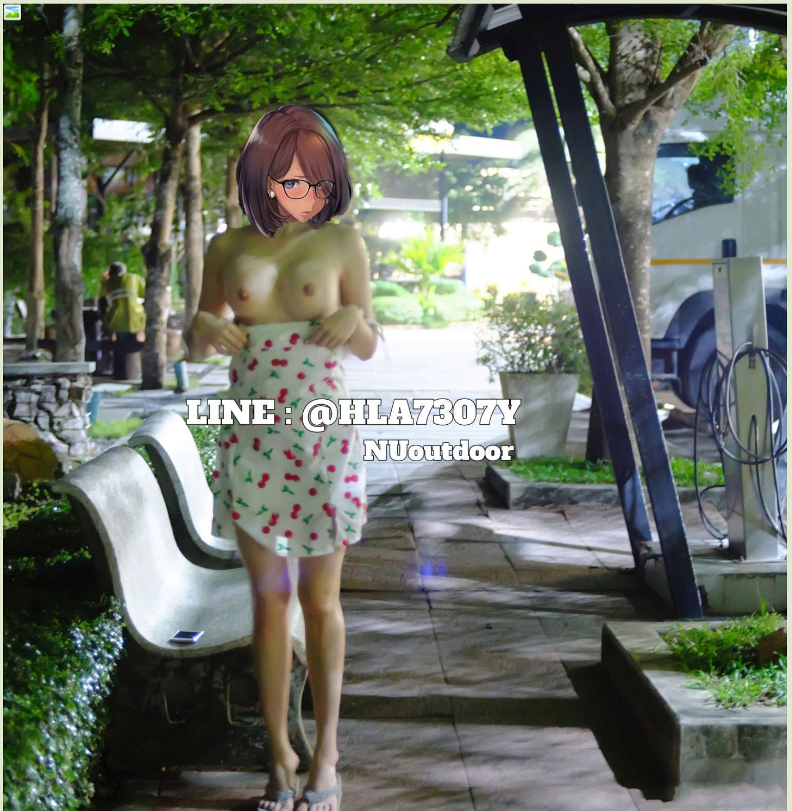 绝顶身材女神泄密，在LINE上爆火极品博主 室外各种人前露出 The goddess with a stunning figure leaked secrets and became a hot topic on LINE. The top blogger exposed herself in front of various people outdoors.