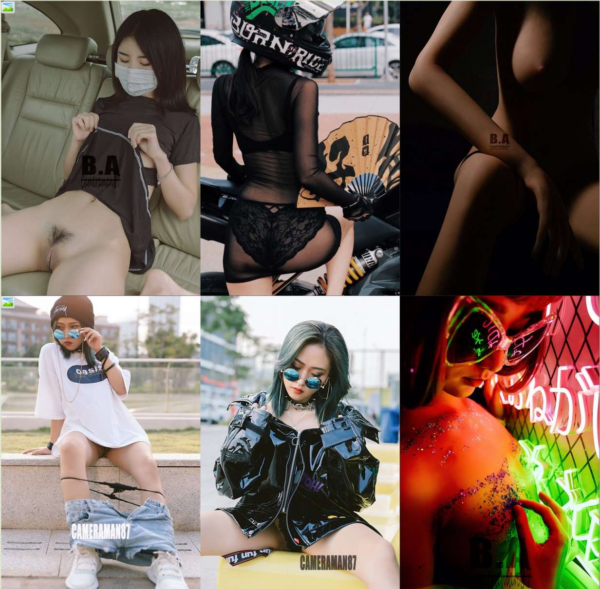 ！摩托机车女神秀全景露出！推特摄影大师 ！ The panoramic view of the motorcycle goddess show is revealed！ Twitter Photography Master