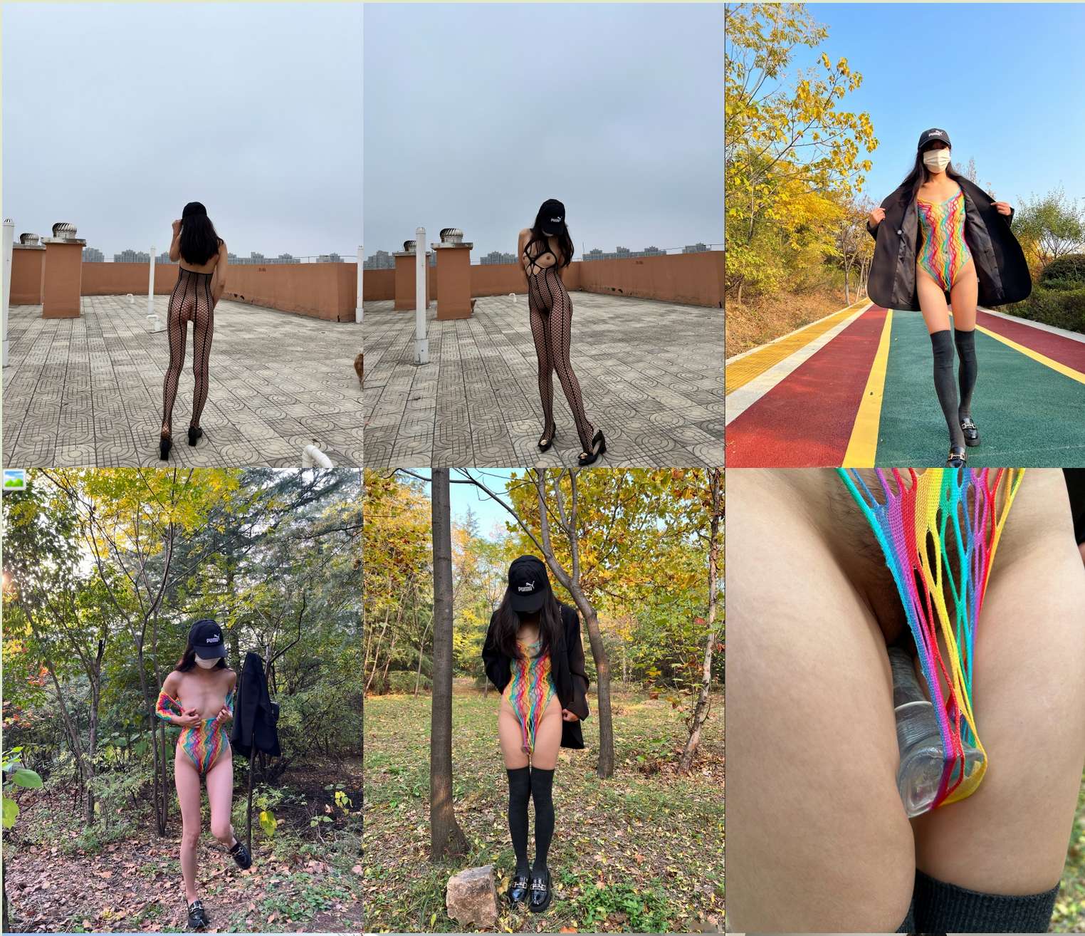 开放式婚姻，公园人前露出，居家丝袜，道具紫薇 Open marriage, exposed in front of people in the park, stockings at home, props Ziwei