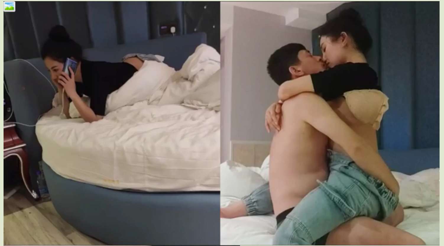 酒店约艹高颜值美少妇，疯狂舌吻，迫不及待脱掉一切，掏出大屌 I made an appointment with a beautiful young woman in a hotel and kissed her wildly. I couldn&rsquo;t wait to take off everything and take out my big dick. | sexting snap female