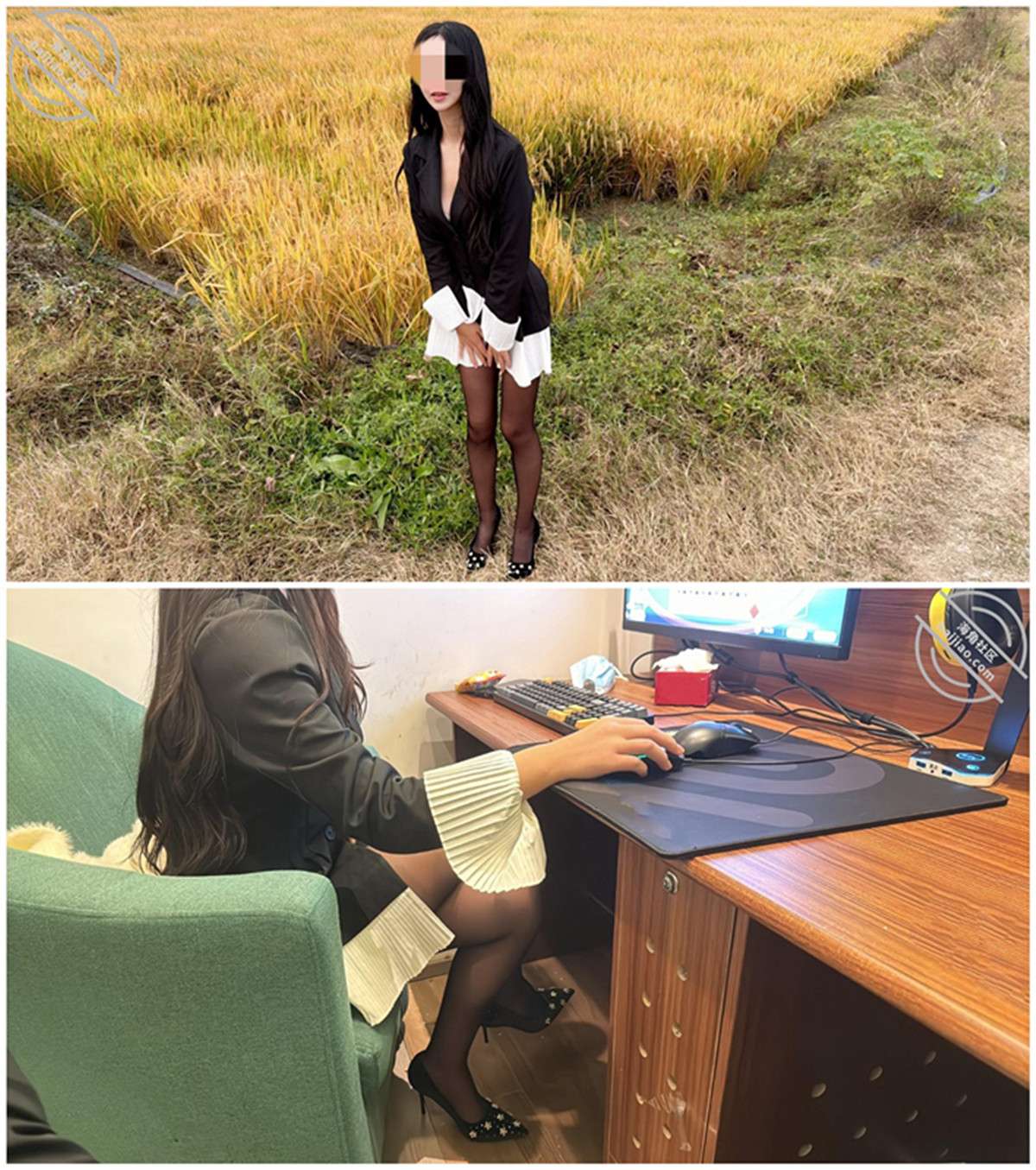 网吧调教姐姐自慰，电击阴蒂差点蹦起来，再拉到女厕所玩尿内射 The sister trained her to masturbate in the Internet cafe, and almost jumped up when she was shocked. She then pulled her to the women's bathroom to play peeing and ejaculate.