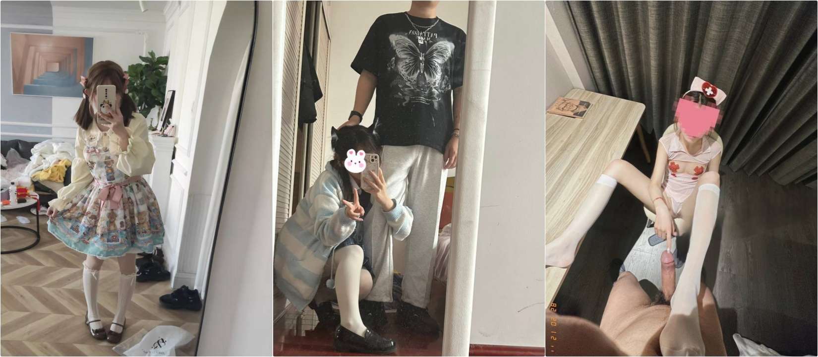 一线天白虎嫩穴插出白浆，小小年纪小逼逼 The tender pussy of