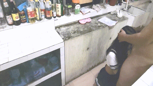 性感白丝水手服高挑身材厨房扶腰后入 Sexy white silk sailor