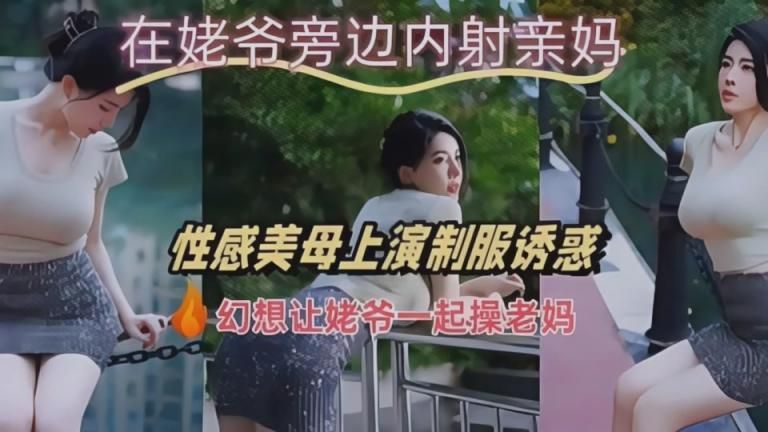 性感美母上演制服诱惑 性感吊带红丝后入骚妈 Sexy beautiful mot