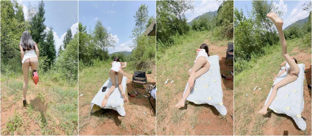 与小姨子户外桌上野战做爱 先享受足交再前操后入小姨子 Having sex wi