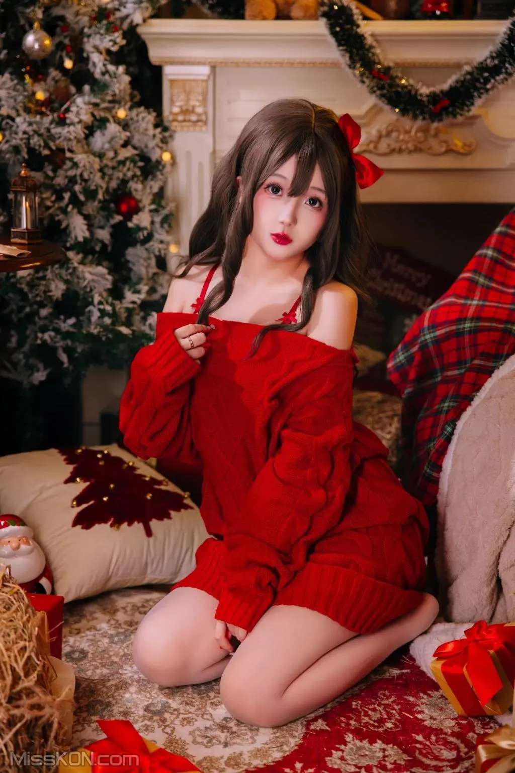 Coser@日奈娇： 圣诞毛衣A+B Coser@日Naijiao： Christmas sweater A+B | hot babes boobs