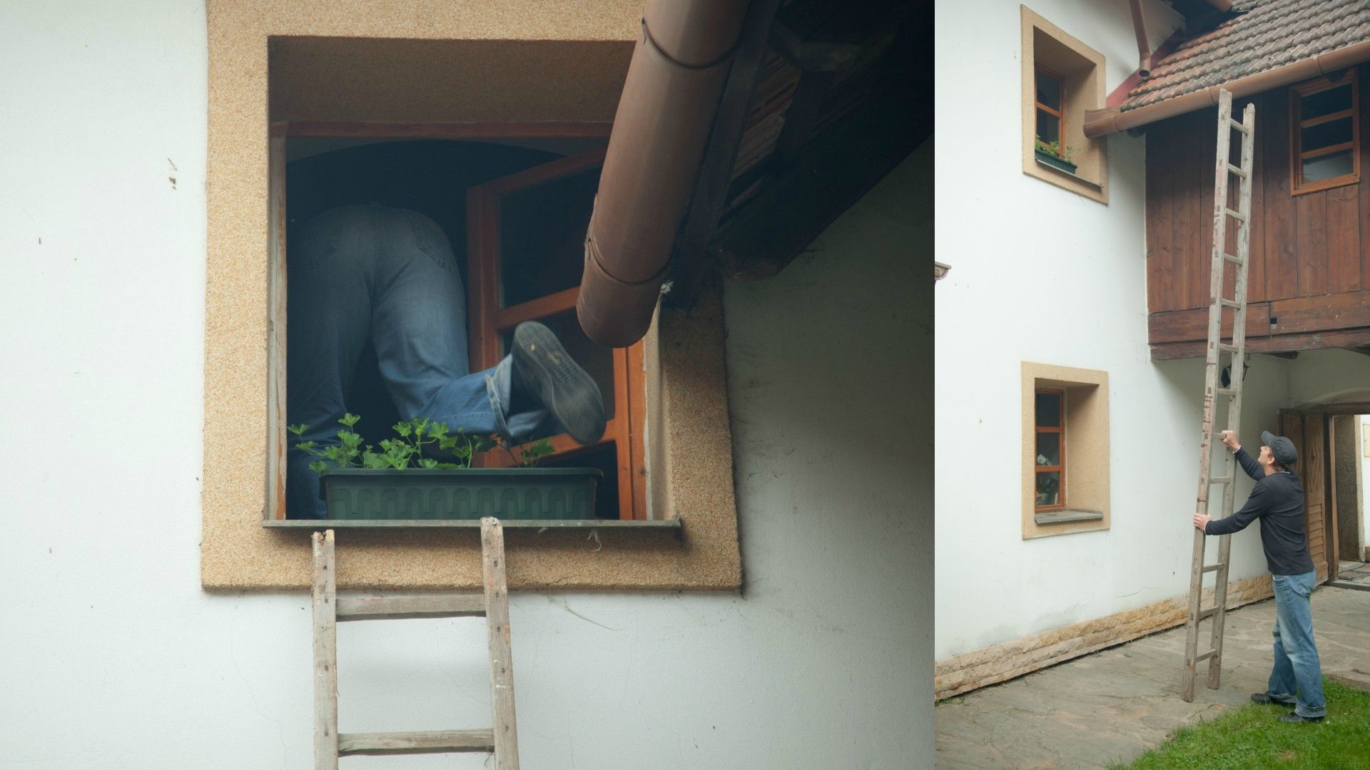 奸情败露逃之夭夭