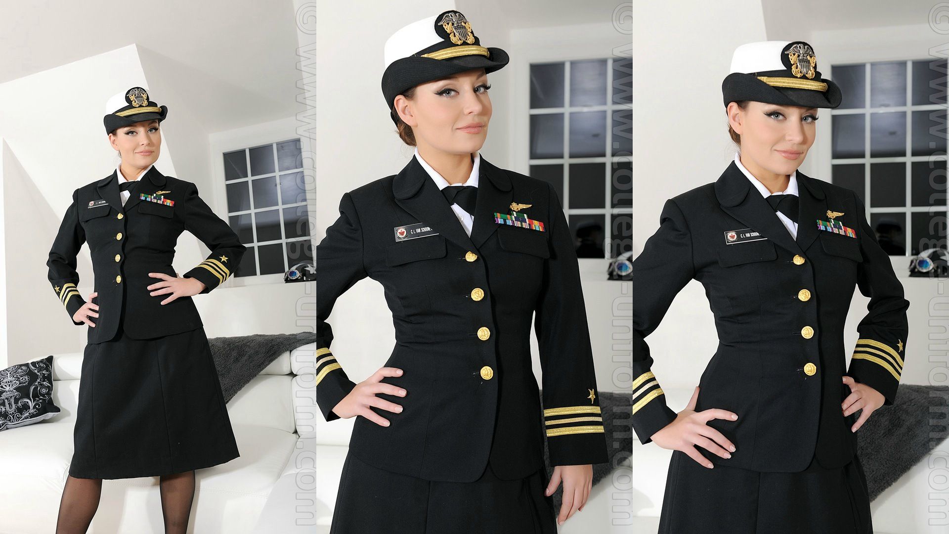 飒爽女兵海军深蓝 Sassy Female Soldier Navy Dark