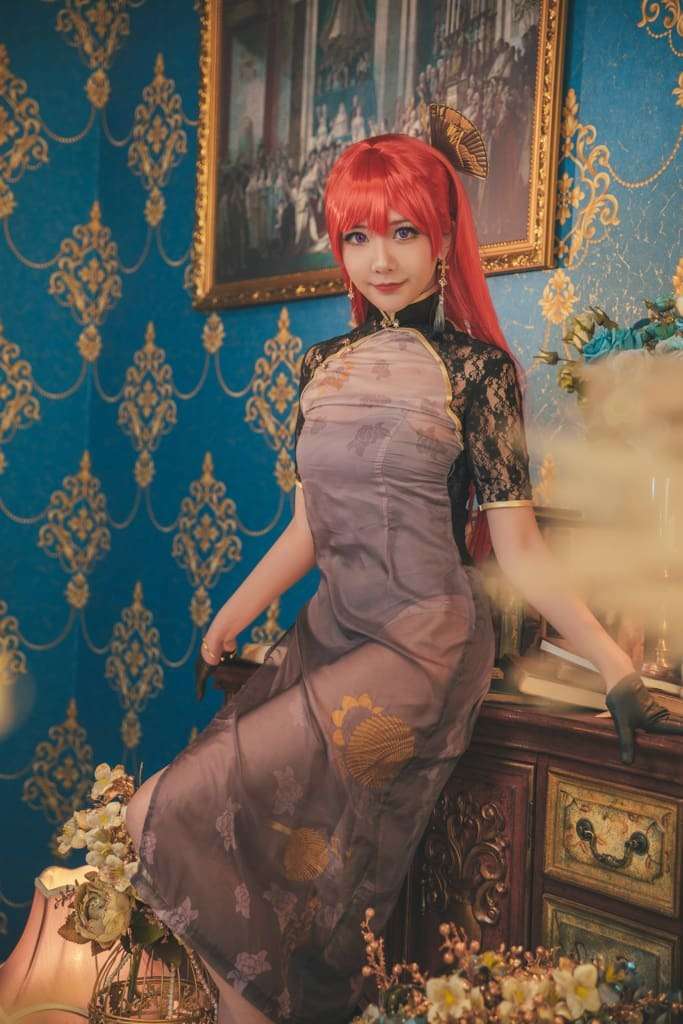 源纱希喵喵喵  君主旗袍 Minamoto Saki Meow Meow  Monarch Cheongsam