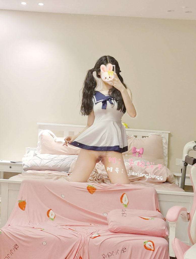 橙子喵酱 46套合集 NO.044 夹胸饼干  水手服短裙 Orange Meow Sauce 46 Set Collection NO.044 Tip Biscuits Sailor Skirt